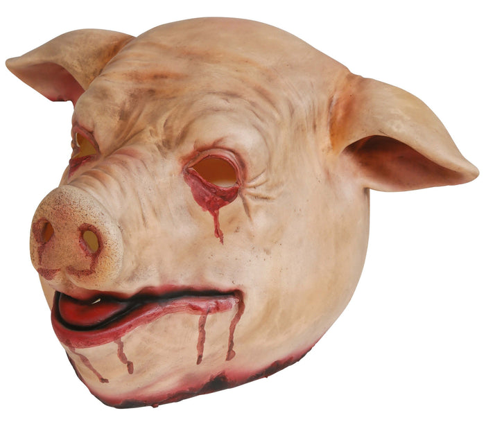 Halloween Maske Rot Rosa Schwein