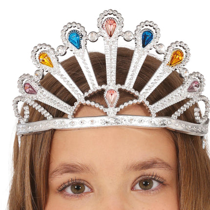 Silberne Tiara mit Edelsteinen, Kinder