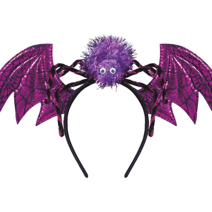 Lila Halloween Haarband Fledermaus