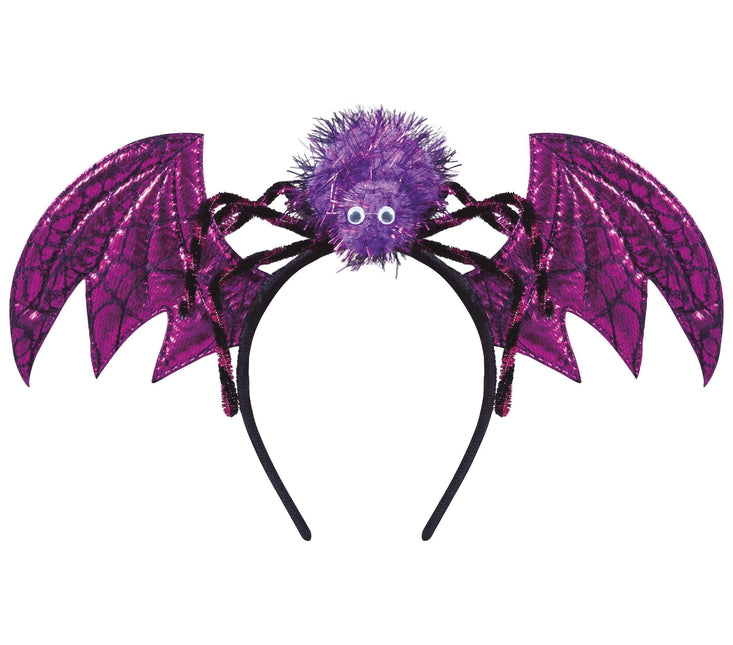 Lila Halloween Haarband Fledermaus