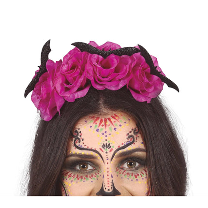 Halloween Haarband Fledermaus Blumen