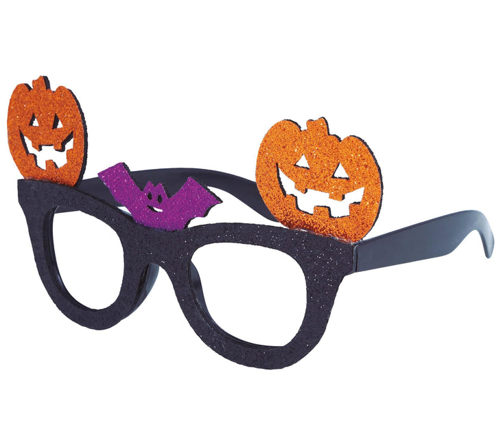 Halloween Brille Kürbis Glitzer