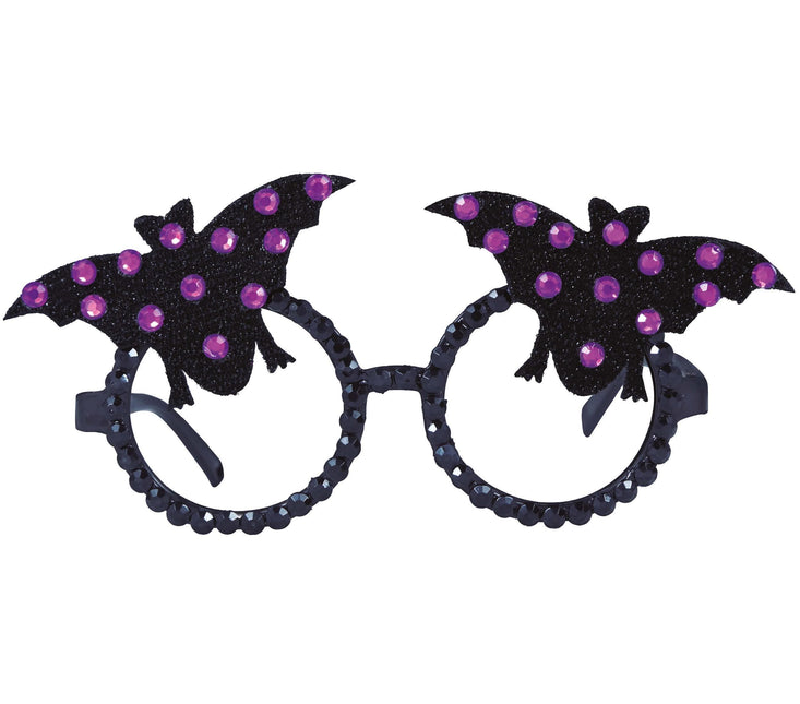 Halloween Brille Fledermaus Glitzer