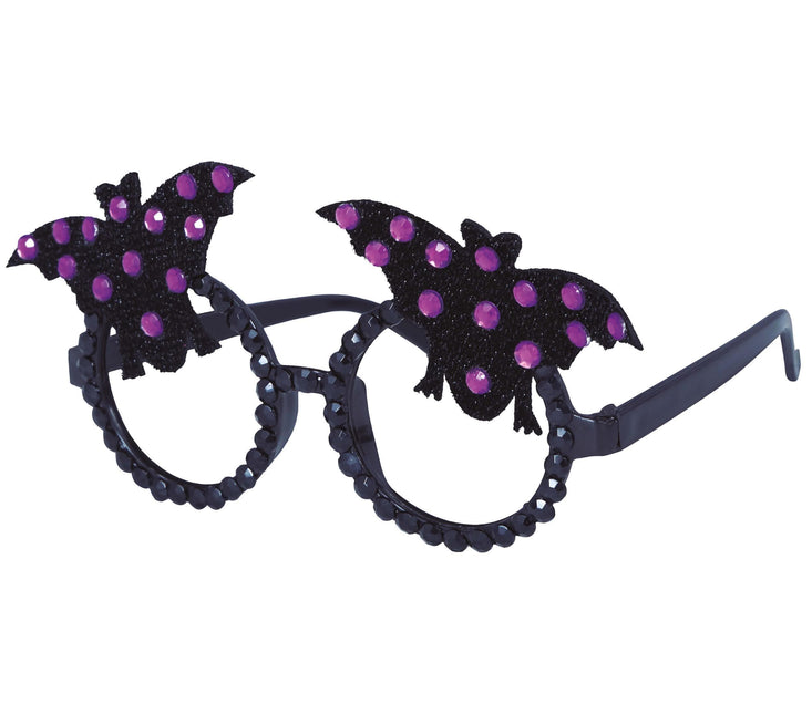 Halloween Brille Fledermaus Glitzer