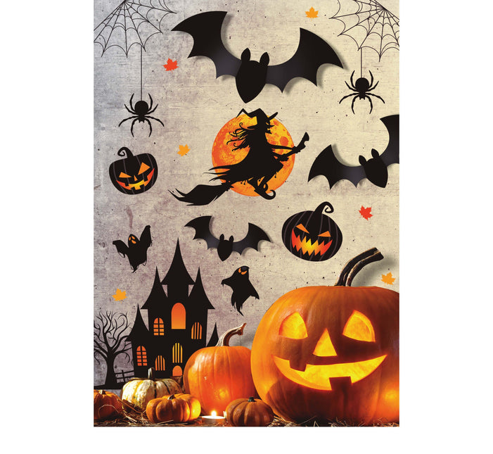 Halloween Wanddekoration Hexe 80cm