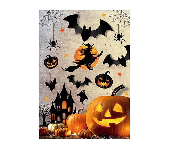 Halloween Wanddekoration Hexe 80cm