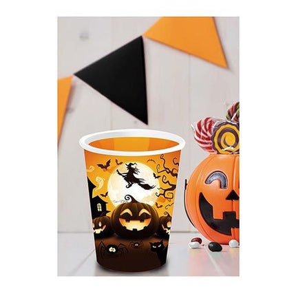 Halloween Becher Kürbis 240ml 6 Stk.