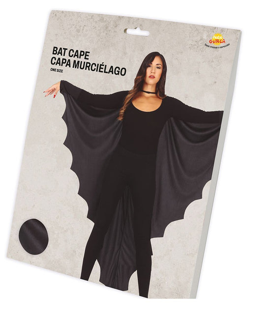 Schwarzer Halloween Umhang Fledermaus