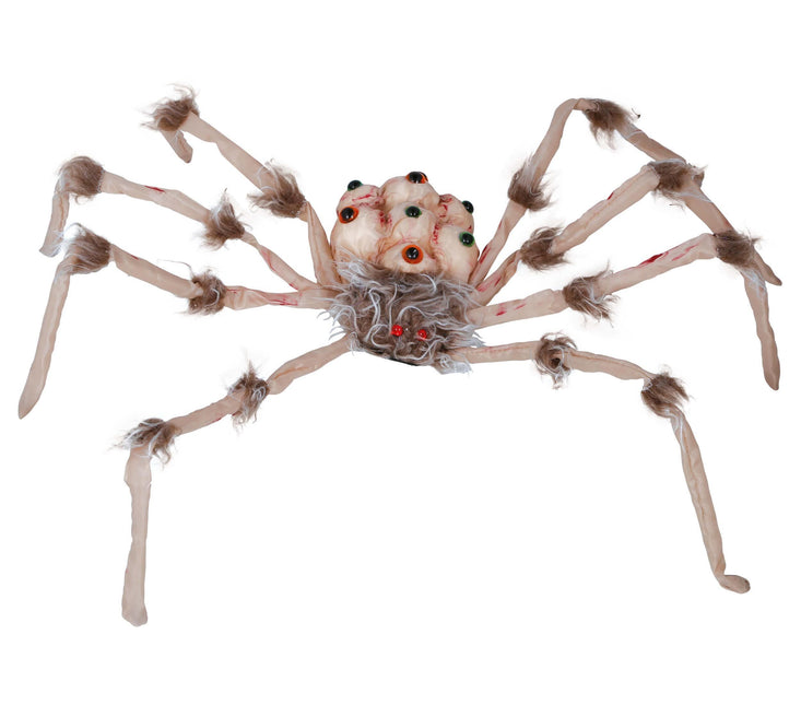 Halloween Fake Spinne mit Licht 80cm