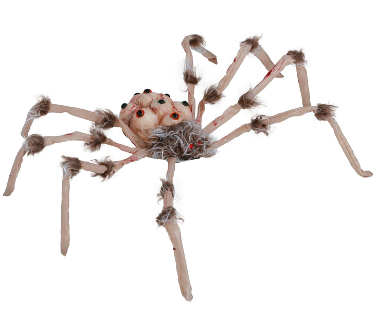 Halloween Fake Spinne mit Licht 80cm