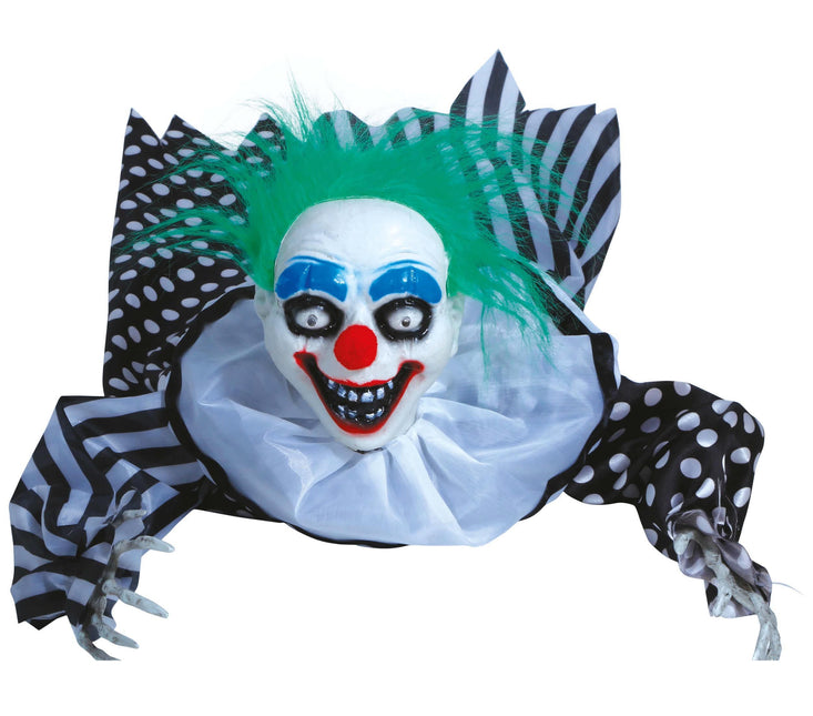 Halloween Tischdekoration Clown mit Licht und Sound 65cm