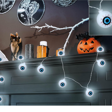 Halloween Lichtgirlande LED-Augen 1,3m