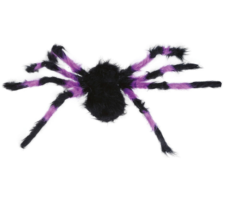 Lila Schwarze Fake Spinne 75cm