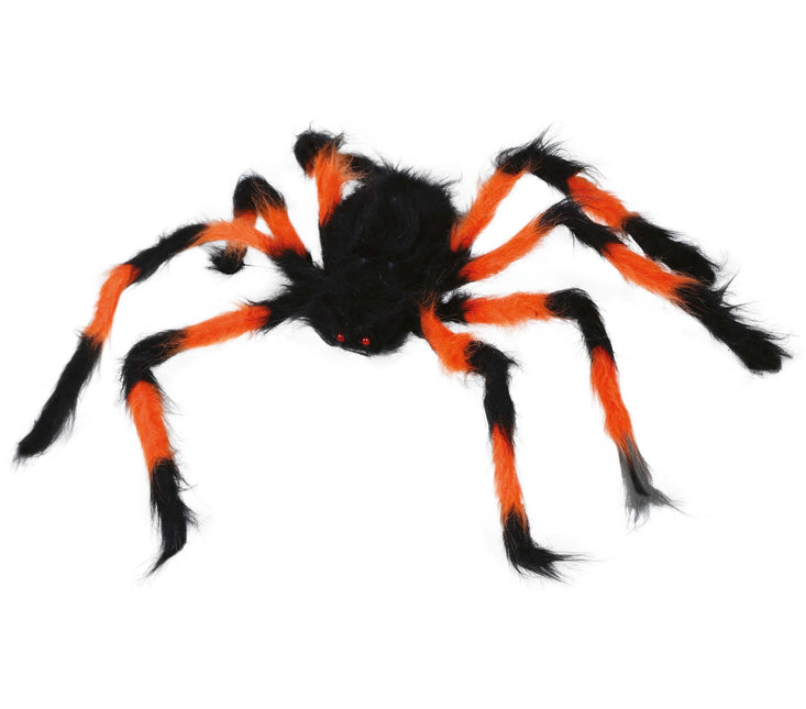 Orange Schwarze Fake Spinne 75cm