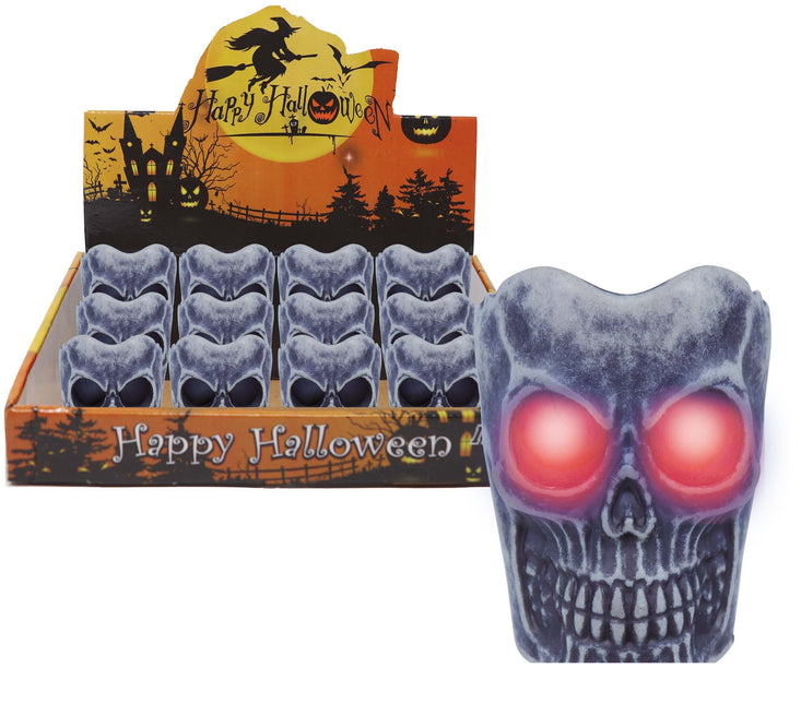 Halloween Tischdekoration Totenkopf Kerze 6cm