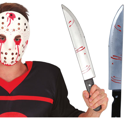 Halloween Fake Machete mit Blut 45cm