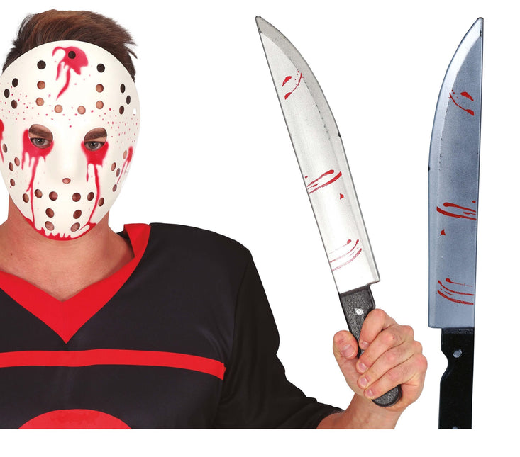 Halloween Fake Machete mit Blut 45cm