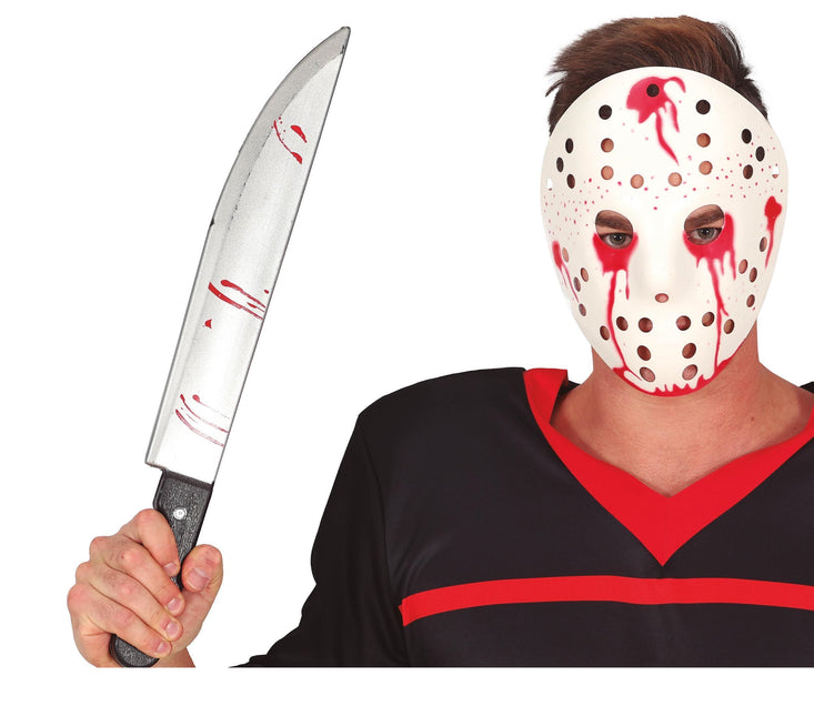 Halloween Fake Machete mit Blut 45cm