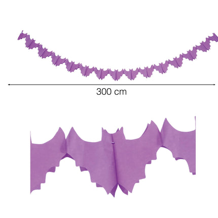Halloween Girlande Lila Fledermäuse 3m