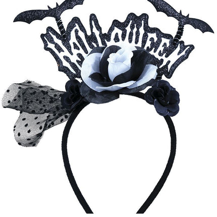 Halloween Haarband Halloween Fledermäuse und Blumen