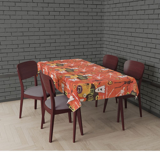 Orange Halloween Tischdecke Gespenster 1.77m