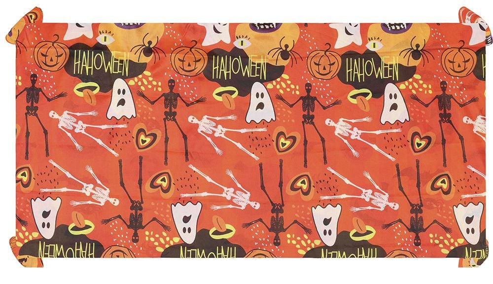 Orange Halloween Tischdecke Gespenster 1.77m