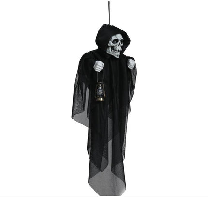 Halloween Puppe Skelett mit Laterne 50cm