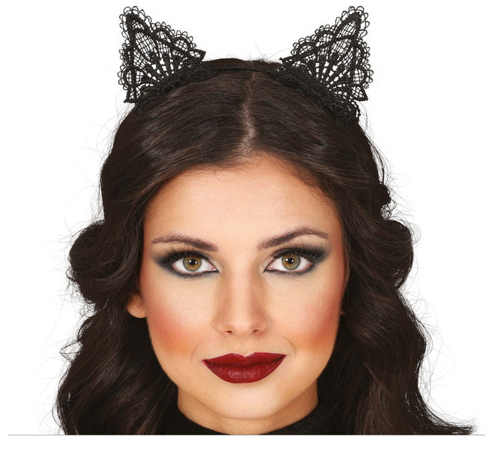 Halloween Haarband Schwarze Katze