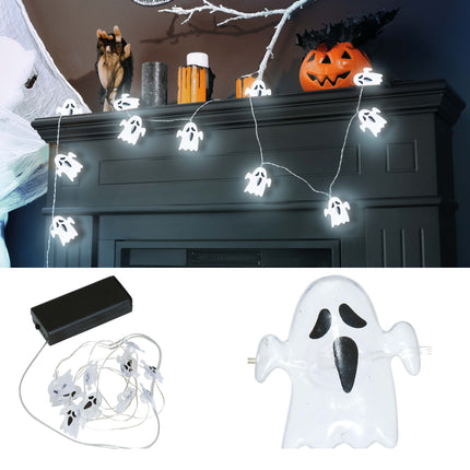 Halloween Lichterkette Gespenster 1,2m