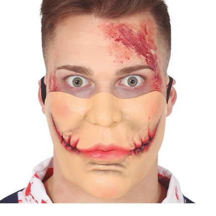 Halloween Halbmaske Horror-Mund