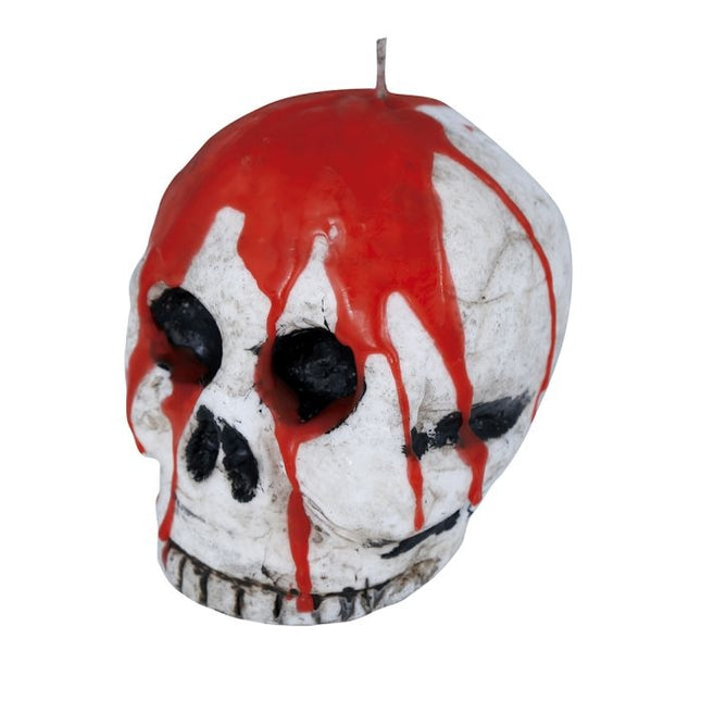 Halloween Kerze Blutiger Totenkopf 10cm