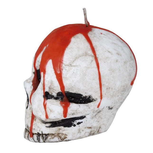 Halloween Kerze Blutiger Totenkopf 10cm