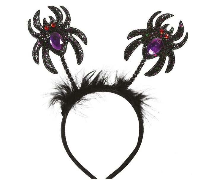 Halloween Tiara Glitzer Spinne