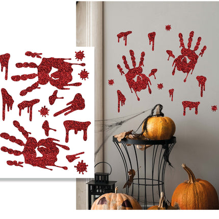 Halloween Wandsticker Blutige Handabdrücke 40cm