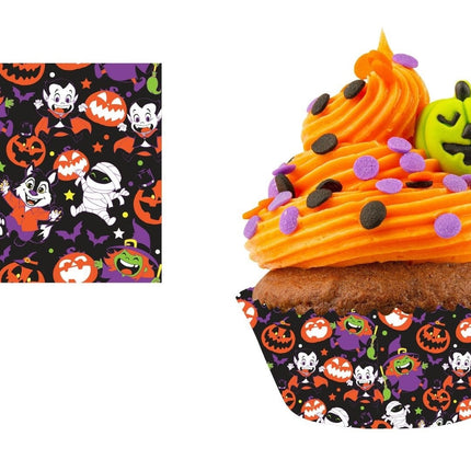 Halloween Cupcake-Formen Papier 5cm 50Stk.