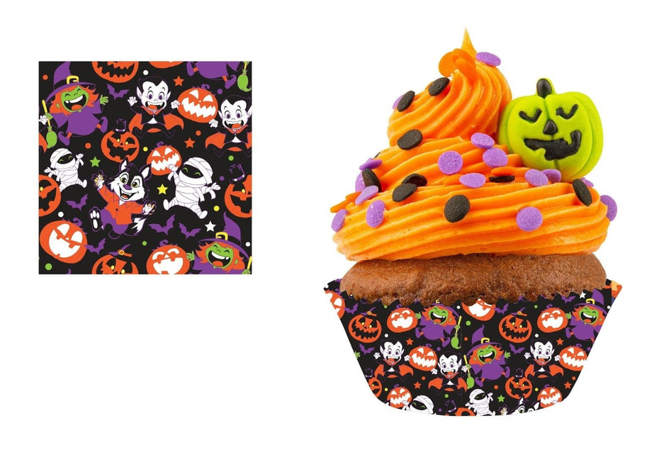 Halloween Cupcake-Formen Papier 5cm 50Stk.