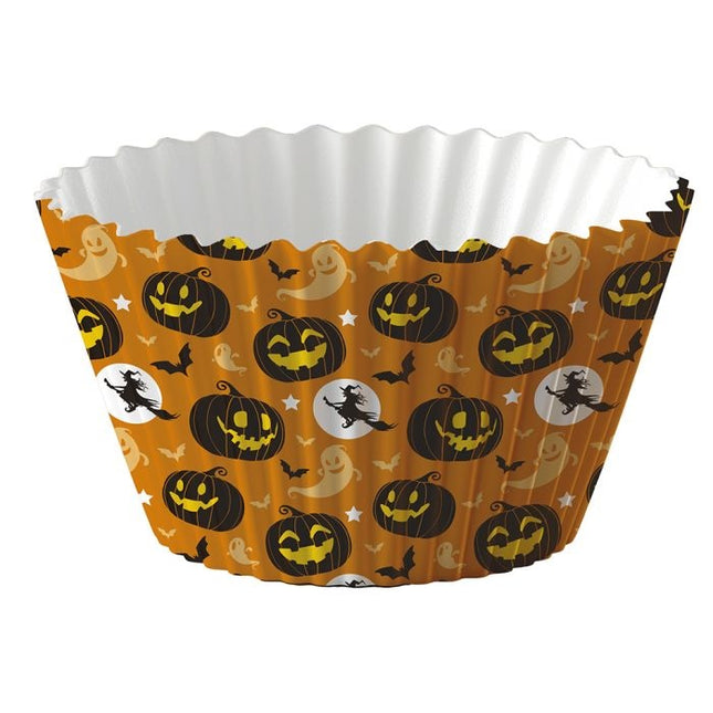 Halloween Cupcake Förmchen Orange Papier 5cm 50 Stk.