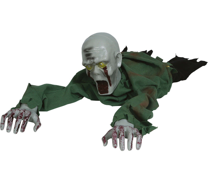 Halloween Tischdekoration Grüner schleichender Zombie 1,1m