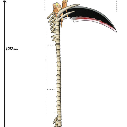 Halloween Falscher Sensenknochen