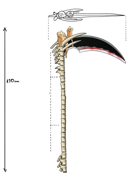 Halloween Falscher Sensenknochen