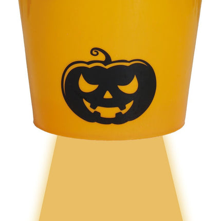 Halloween Eimer mit Licht 15cm