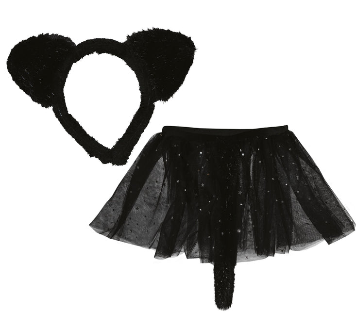 Schwarzes Kätzchen Tutu Set, Kinder