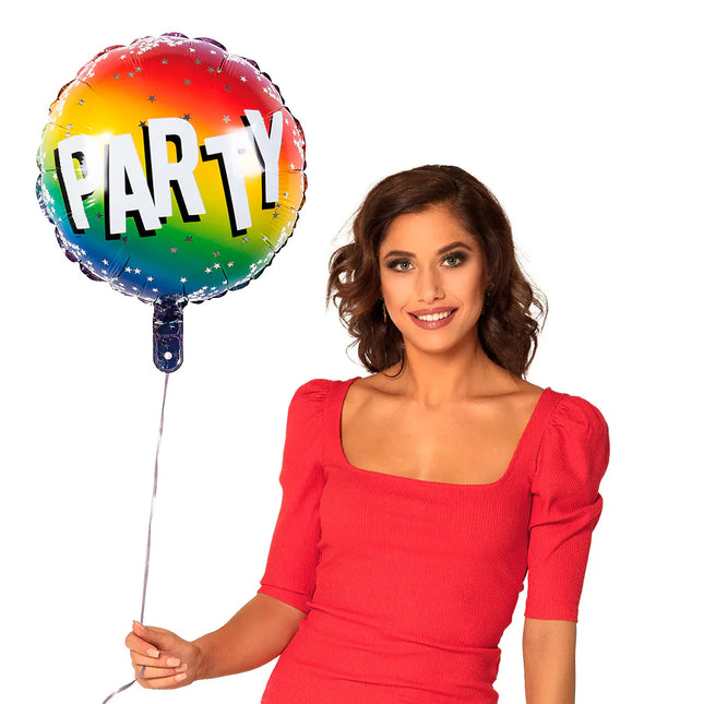 Party Helium Ballon Regenbogen Leer 45cm