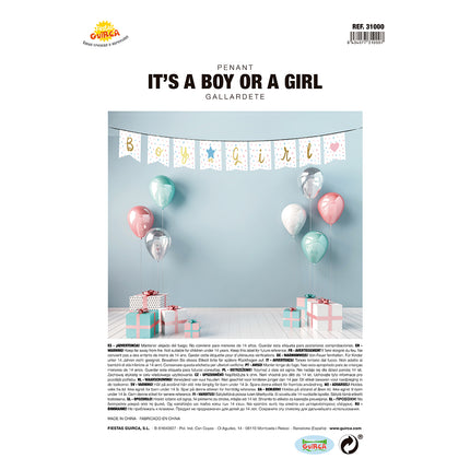 Gender Reveal Girlande 2,2m