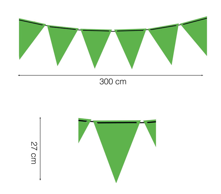 Grüne Girlande Papier 3m