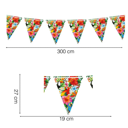 Hawaii Girlande Papier 3m