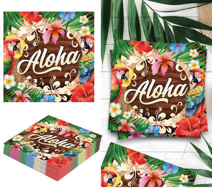 Tasche 20 Aloha Sommer Servietten 16x16