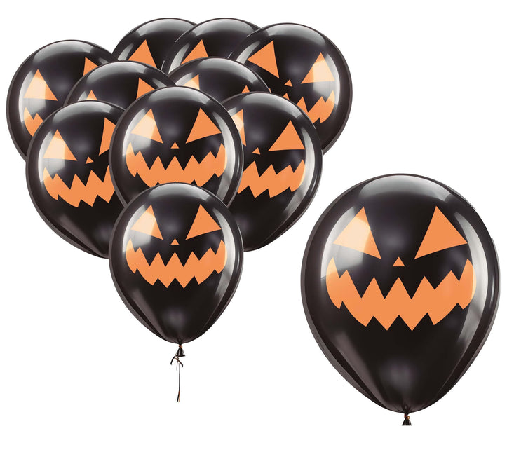 Halloween Luftballons Kürbis 30cm 10Stk