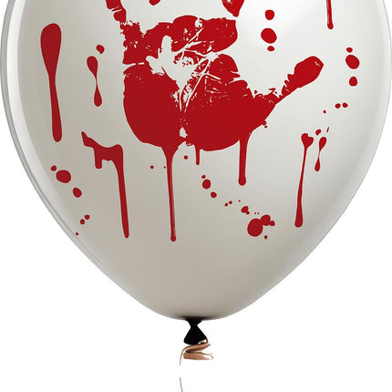 Halloween Ballons Handabdruck Blut 30cm 10 Stk.