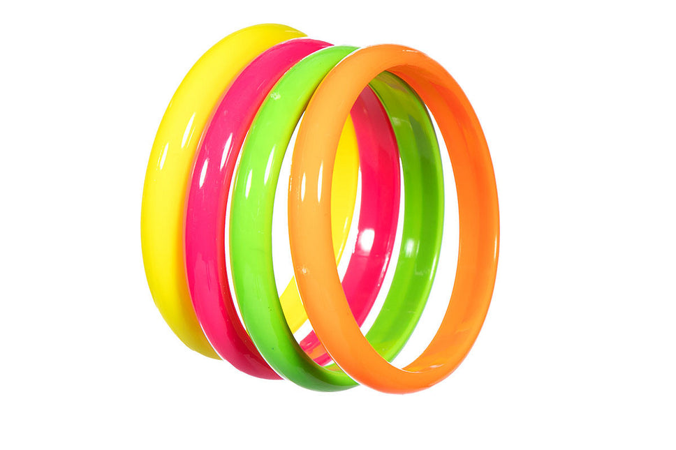 Neon 80S Armband Damen 4tlg.